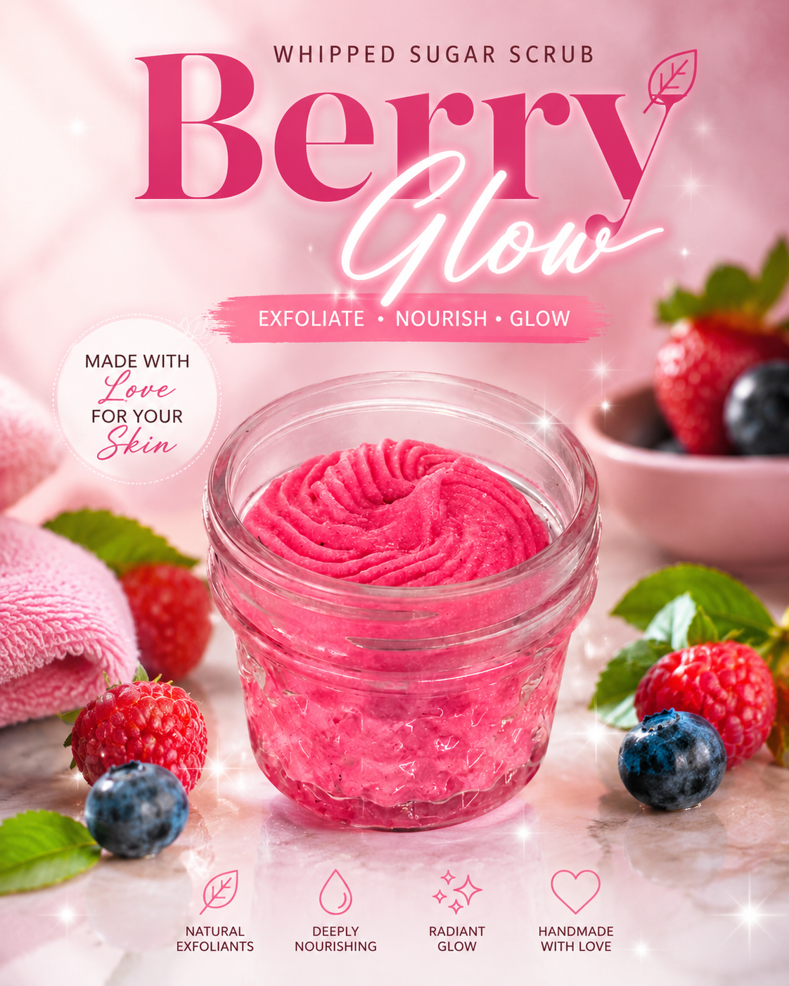 Exfoliating Berry Sugar scrub